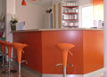 MDF Platte  Orange durchgefärbt